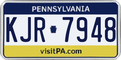 PA license plate KJR7948