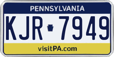 PA license plate KJR7949