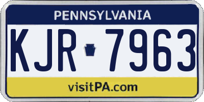PA license plate KJR7963
