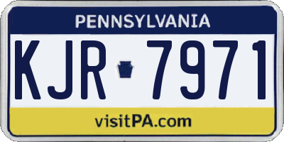 PA license plate KJR7971