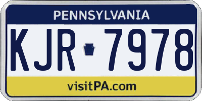 PA license plate KJR7978