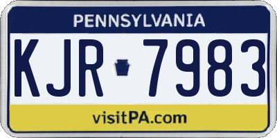 PA license plate KJR7983