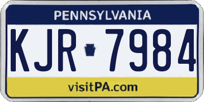 PA license plate KJR7984
