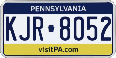 PA license plate KJR8052