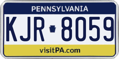 PA license plate KJR8059