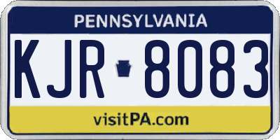 PA license plate KJR8083