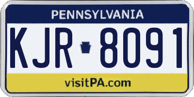 PA license plate KJR8091