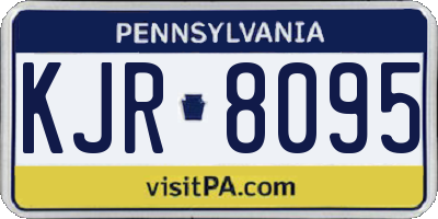 PA license plate KJR8095