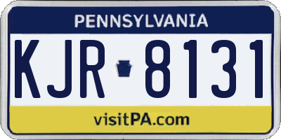 PA license plate KJR8131