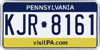 PA license plate KJR8161