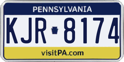PA license plate KJR8174