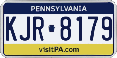 PA license plate KJR8179