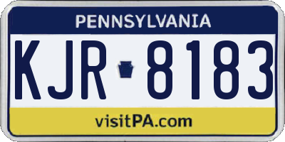 PA license plate KJR8183