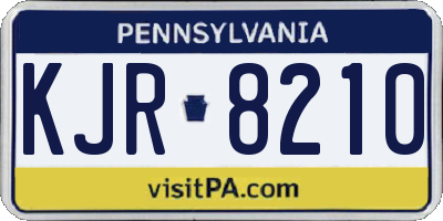 PA license plate KJR8210