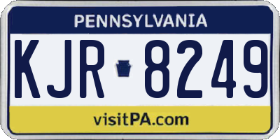 PA license plate KJR8249