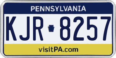 PA license plate KJR8257