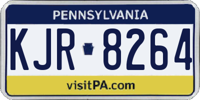 PA license plate KJR8264