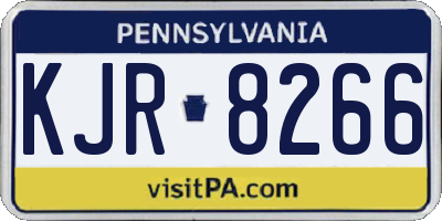 PA license plate KJR8266