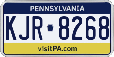 PA license plate KJR8268