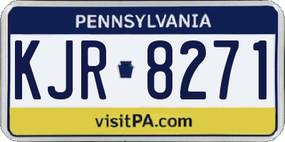 PA license plate KJR8271