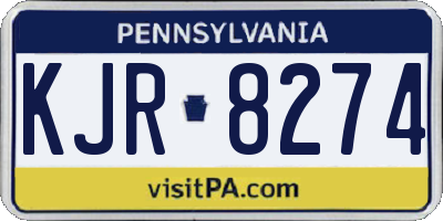 PA license plate KJR8274