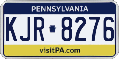 PA license plate KJR8276