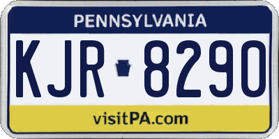 PA license plate KJR8290