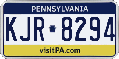 PA license plate KJR8294