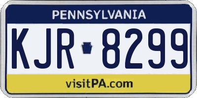 PA license plate KJR8299