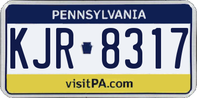 PA license plate KJR8317