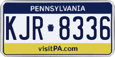PA license plate KJR8336