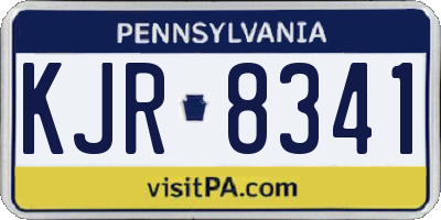 PA license plate KJR8341
