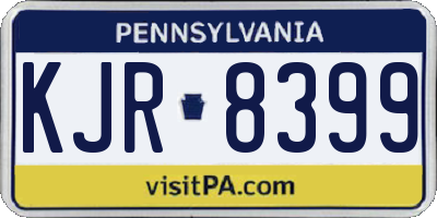 PA license plate KJR8399