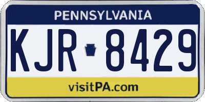PA license plate KJR8429