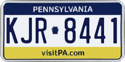 PA license plate KJR8441