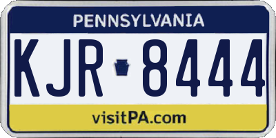PA license plate KJR8444