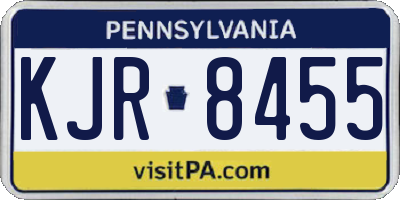 PA license plate KJR8455