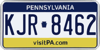 PA license plate KJR8462