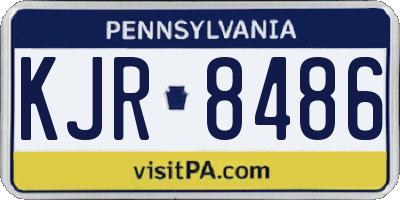 PA license plate KJR8486