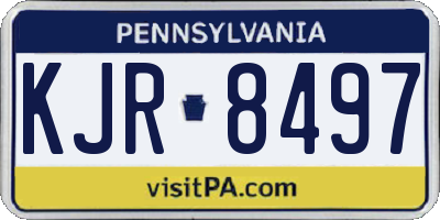 PA license plate KJR8497