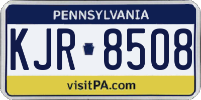 PA license plate KJR8508