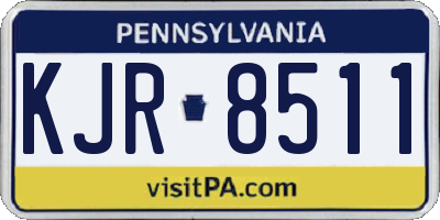 PA license plate KJR8511