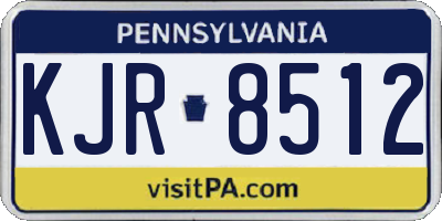 PA license plate KJR8512