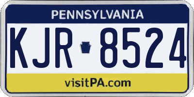 PA license plate KJR8524