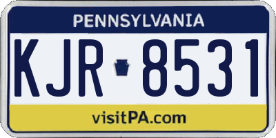 PA license plate KJR8531