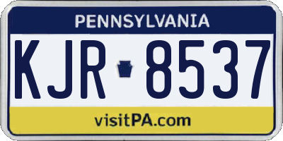 PA license plate KJR8537