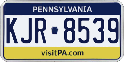 PA license plate KJR8539