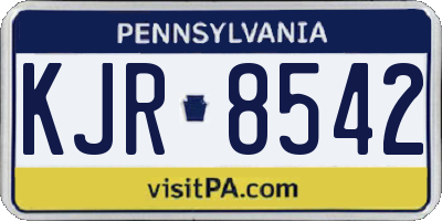 PA license plate KJR8542