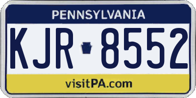 PA license plate KJR8552