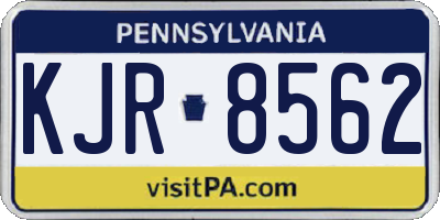 PA license plate KJR8562